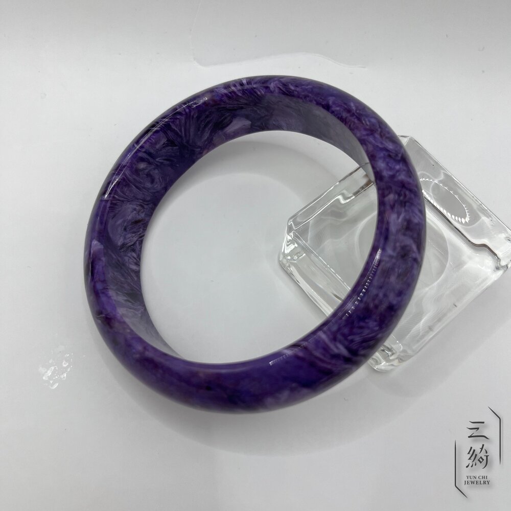 紫龍晶 頂級濃紫 絲絨感 查羅石 手鐲 60.6/ 19.3圍 紫龍晶手鐲-圖片-6