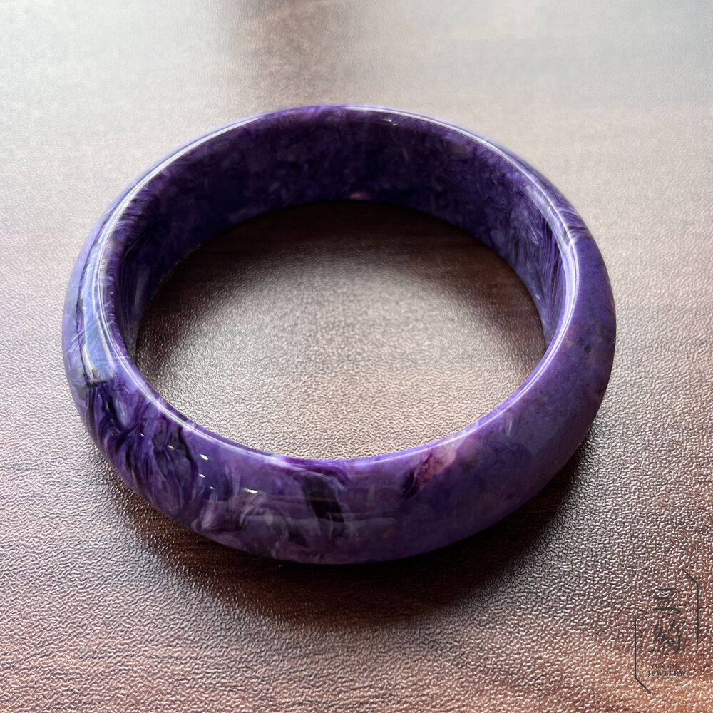 紫龍晶 頂級濃紫 絲絨感 查羅石 手鐲 60.6/ 19.3圍 紫龍晶手鐲-圖片-7