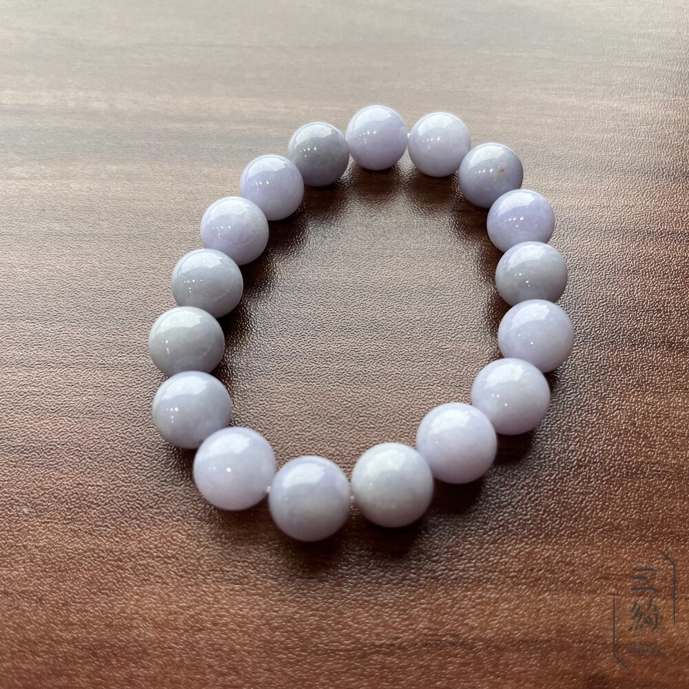 天然緬甸A貨翡翠 濃紫 紫羅蘭 手串 11mm 封面照片