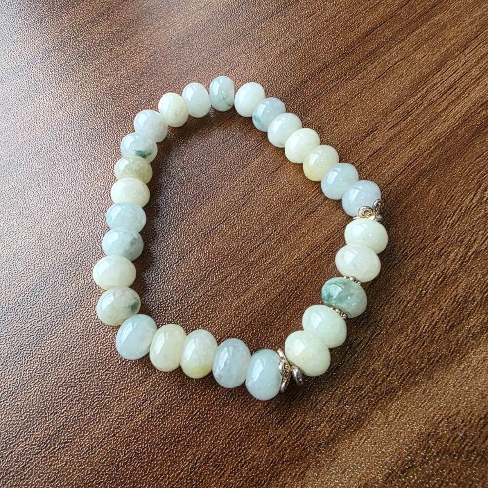 G25518-翡翠。獨家手作系列 清新 多寶 設計款 手串 8mm