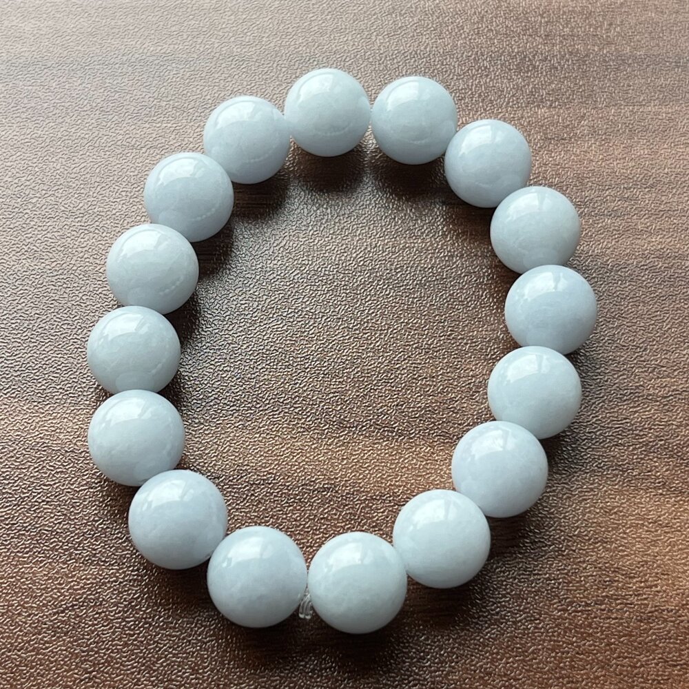 G38902-天然緬甸A貨翡翠 濃紫 紫羅蘭 手串 12mm+