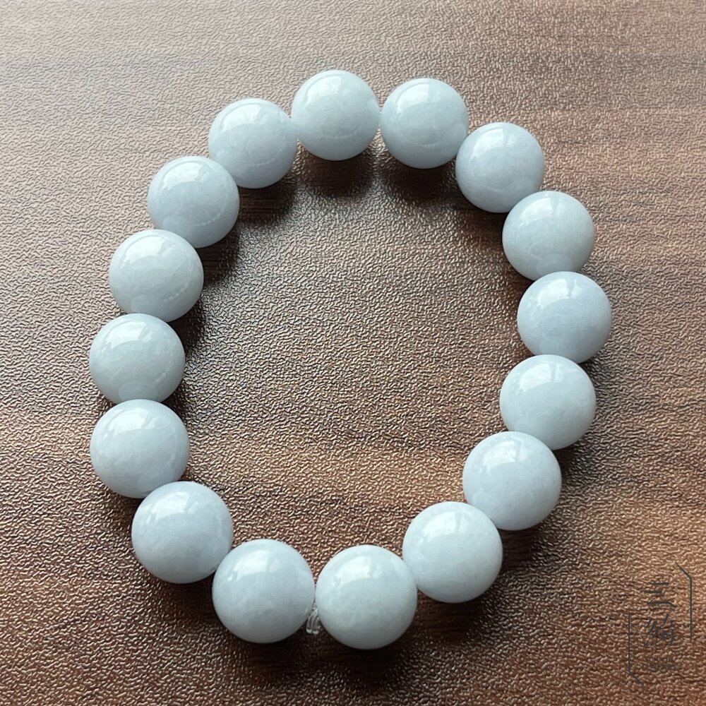 天然緬甸A貨翡翠 濃紫 紫羅蘭 手串 12mm+ 封面照片