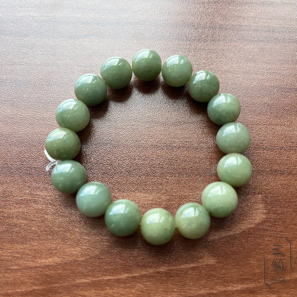 天然緬甸A貨翡翠 老種 黃加綠 種水料 手串 12mm+ 封面照片