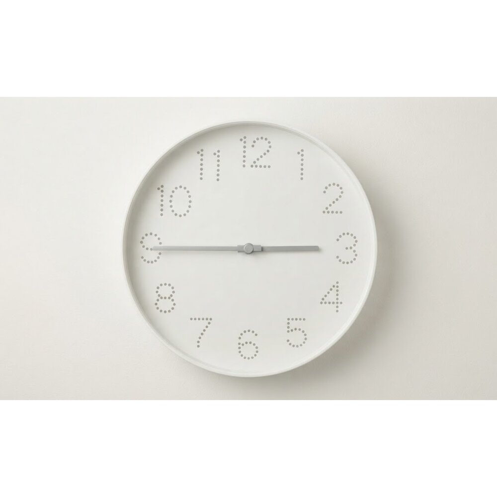 10557079-IKEA TROMMA 時鐘 靜音時鐘 掛鐘 25公分 白色簡約