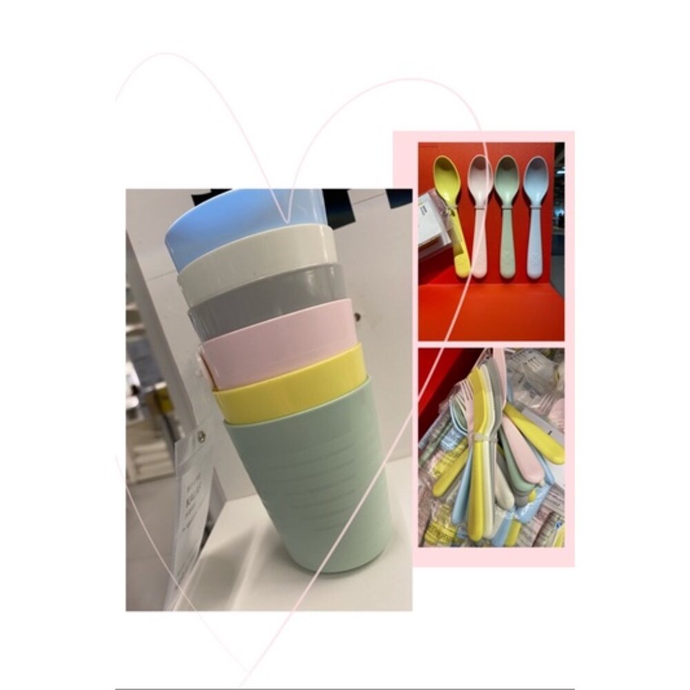 IKEA KALAS 兒童餐具組 湯匙/刀叉/喝水練習杯-圖片-1