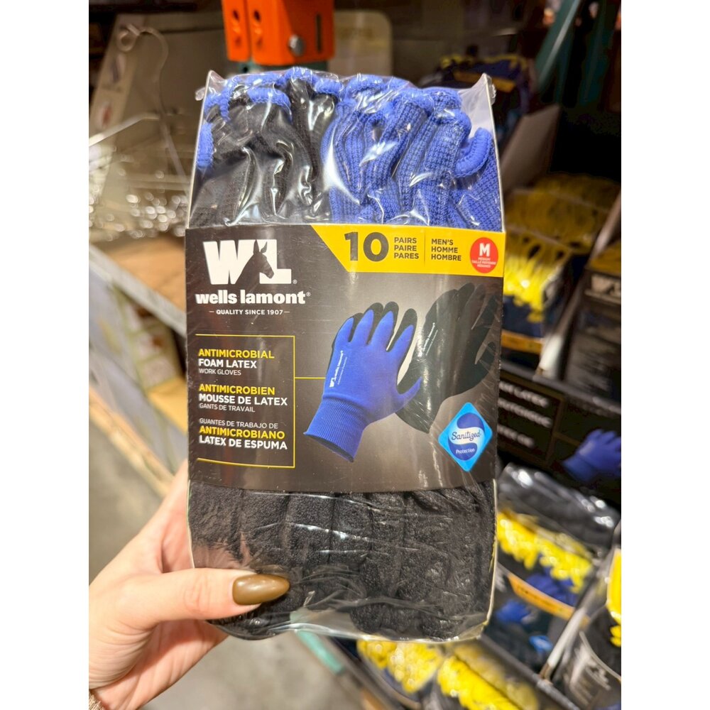 1600320-Costco 好市多  WELLS LAMONT 乳膠工作手套十雙入