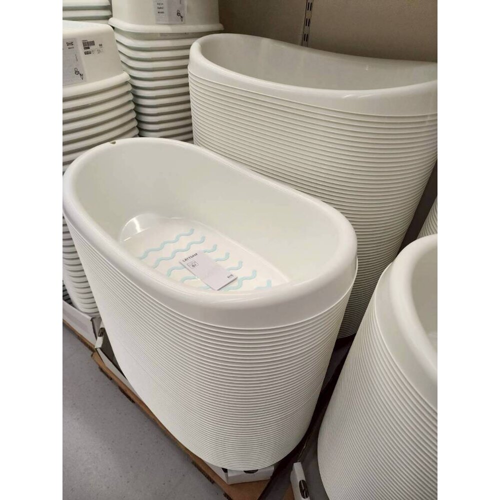 IKEA LÄTTSAM 嬰兒浴盆 防滑寶寶澡盆 新生兒澡盆 可攜式洗澡桶 寶寶沐浴盆-圖片-1