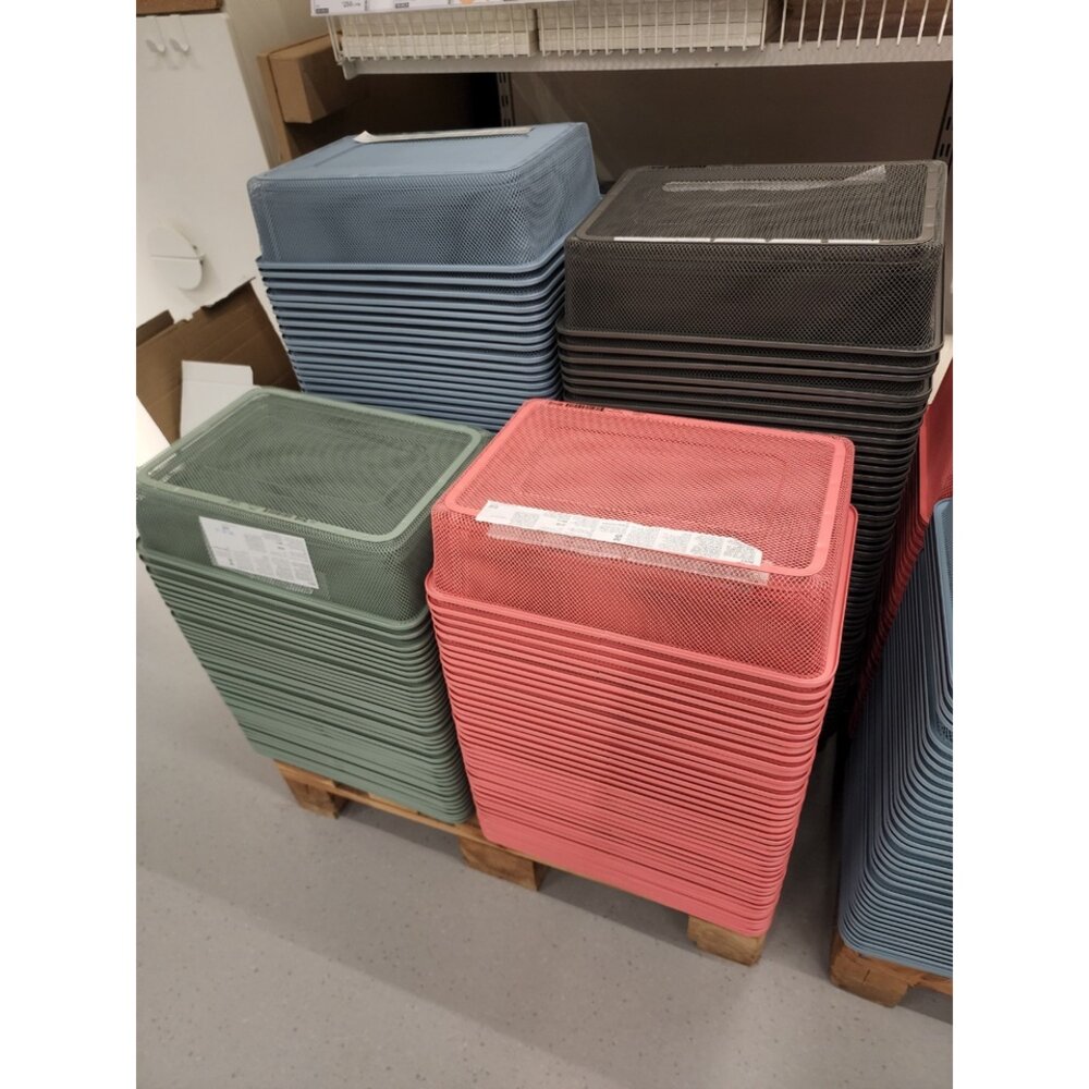 21945041277-IKEA TROFAST 網眼式收納盒 鐵盒 中/大 4色