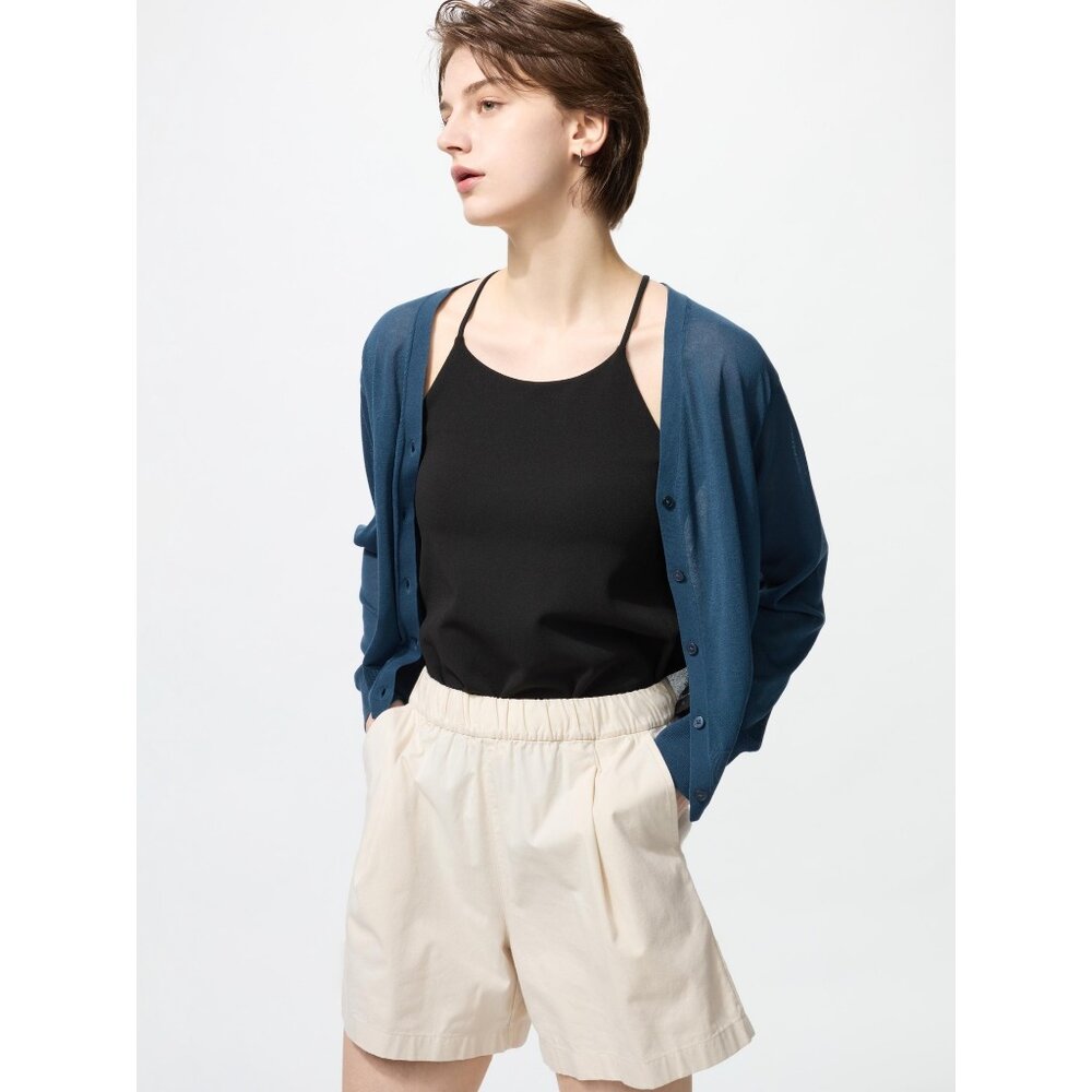 25945247133-日本代購 UNIQLO BRATOP細肩帶背心 雪紡紗材質 胸罩背心