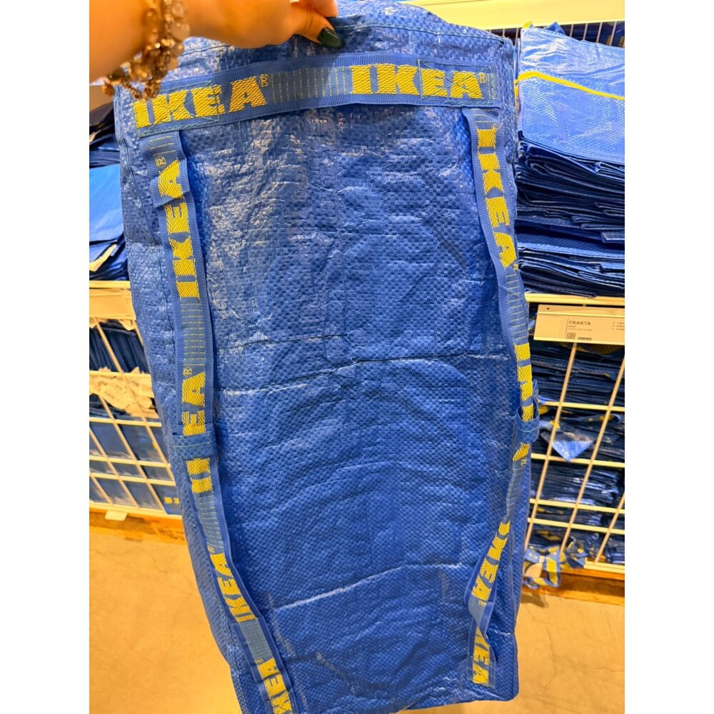 IKEA 購物袋 環保袋 藍色袋子 洗衣袋 多用途功能 超實用-圖片-1