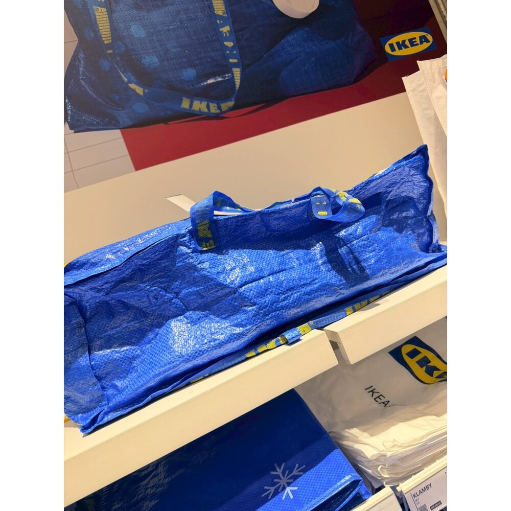 IKEA 購物袋 環保袋 藍色袋子 洗衣袋 多用途功能 超實用-圖片-3