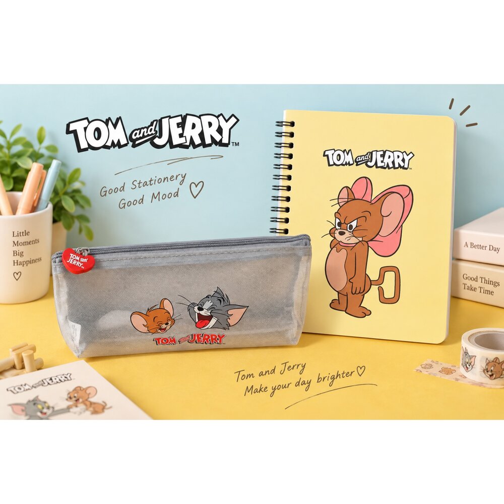 260910203638-韓國大創 Tom and Jerry 湯姆貓與傑利鼠 筆記本/筆袋 文具用品