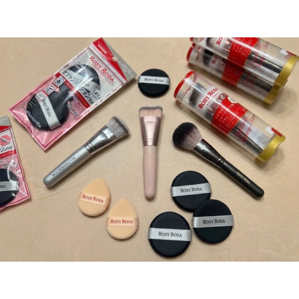 261022215017-日本 ROSY ROSA 彩妝工具｜修容刷 粉底刷 美妝蛋 粉撲｜底妝上妝工具｜局部遮瑕