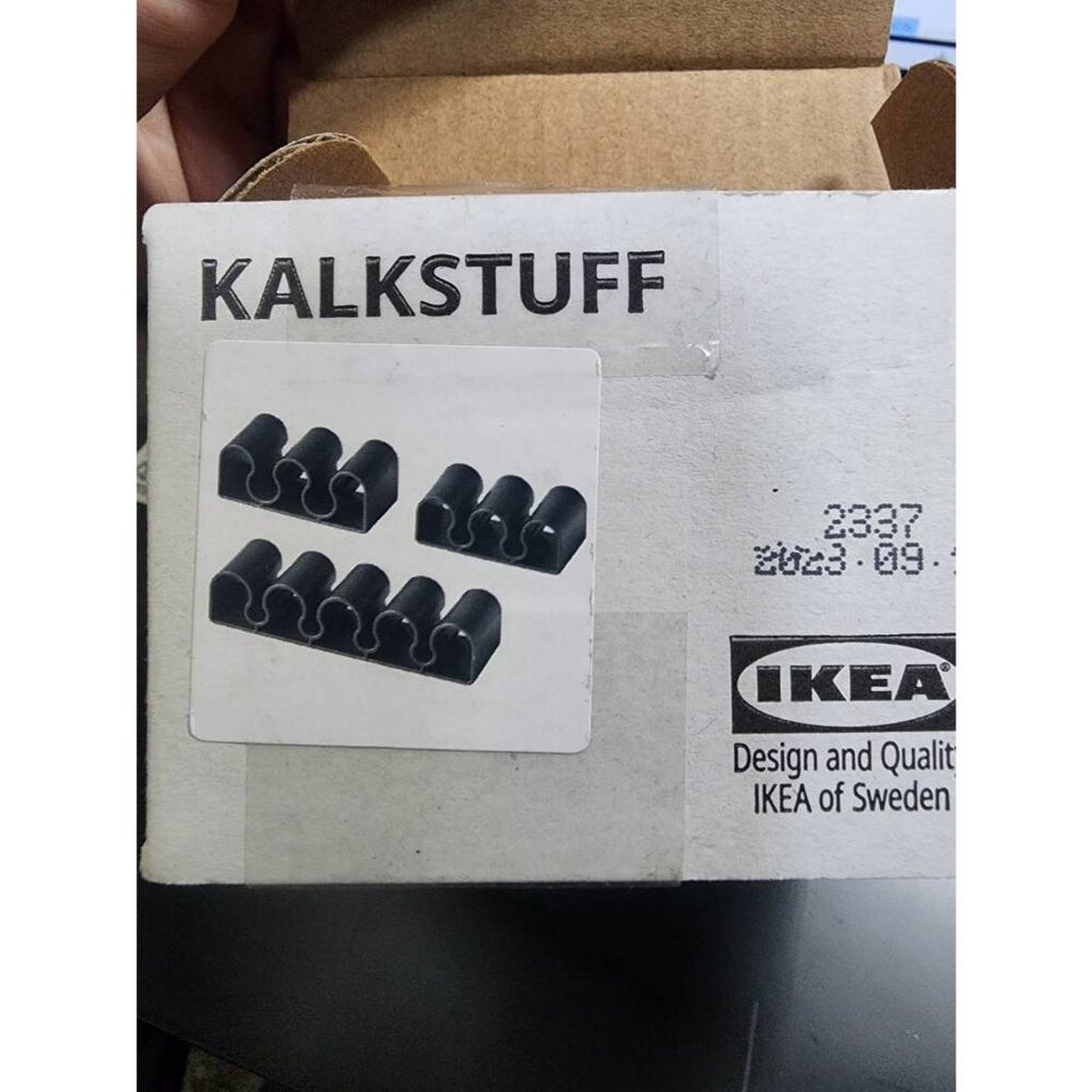 26609316504-IKEA KALKSTUFF 電線固定夾 黑色/白色