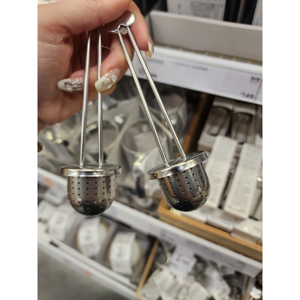27153069937-IKEA SAKKUNNIG/IDEALISK/ÄNGSBLÅVINGE 濾茶器 不鏽鋼