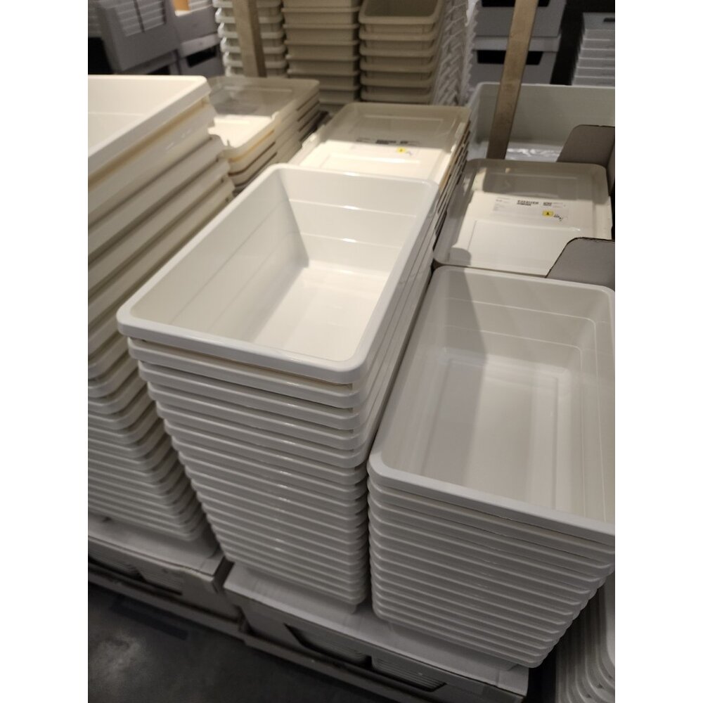 28166172155-IKEA SOCKERBIT 收納盒,塑膠白色 多種款式