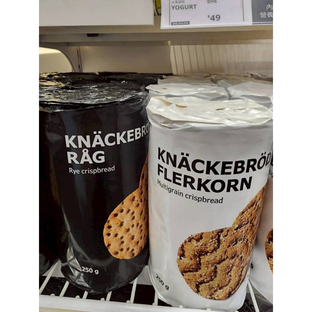 28381844228-IKEA KNÄCKEBRÖD 瑞典脆餅 黑麥脆餅 多穀脆餅 健康穀物薄餅 早餐餅乾 高纖低脂 無添加點心