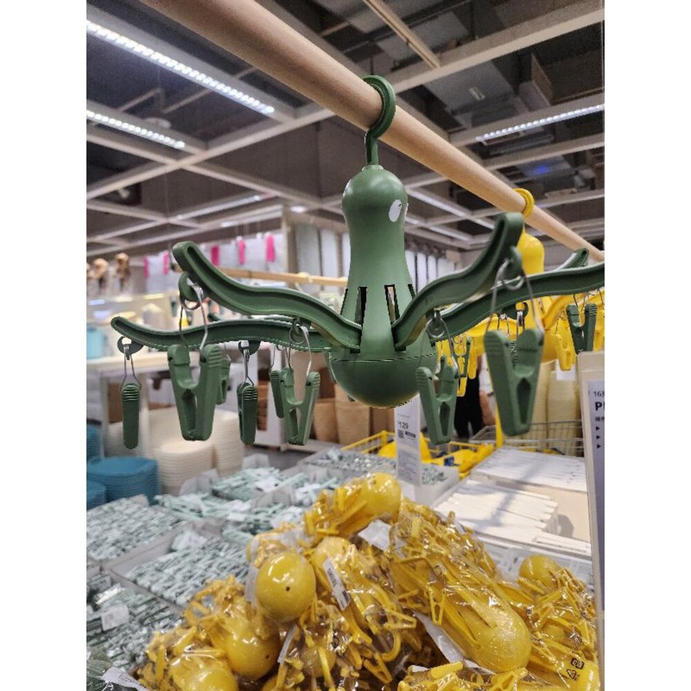 29009959463-IKEA PRESSA 16夾 曬衣夾 襪子夾 章魚造型