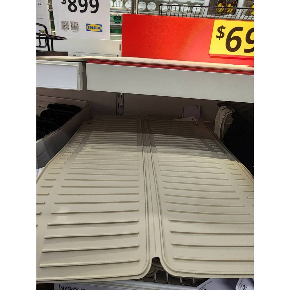 30595443-IKEA RINNIG 碗盤瀝乾墊 米色 廚房瀝水墊 防滑耐用 餐具碗盤晾乾墊 廚房必備 51x42 公分