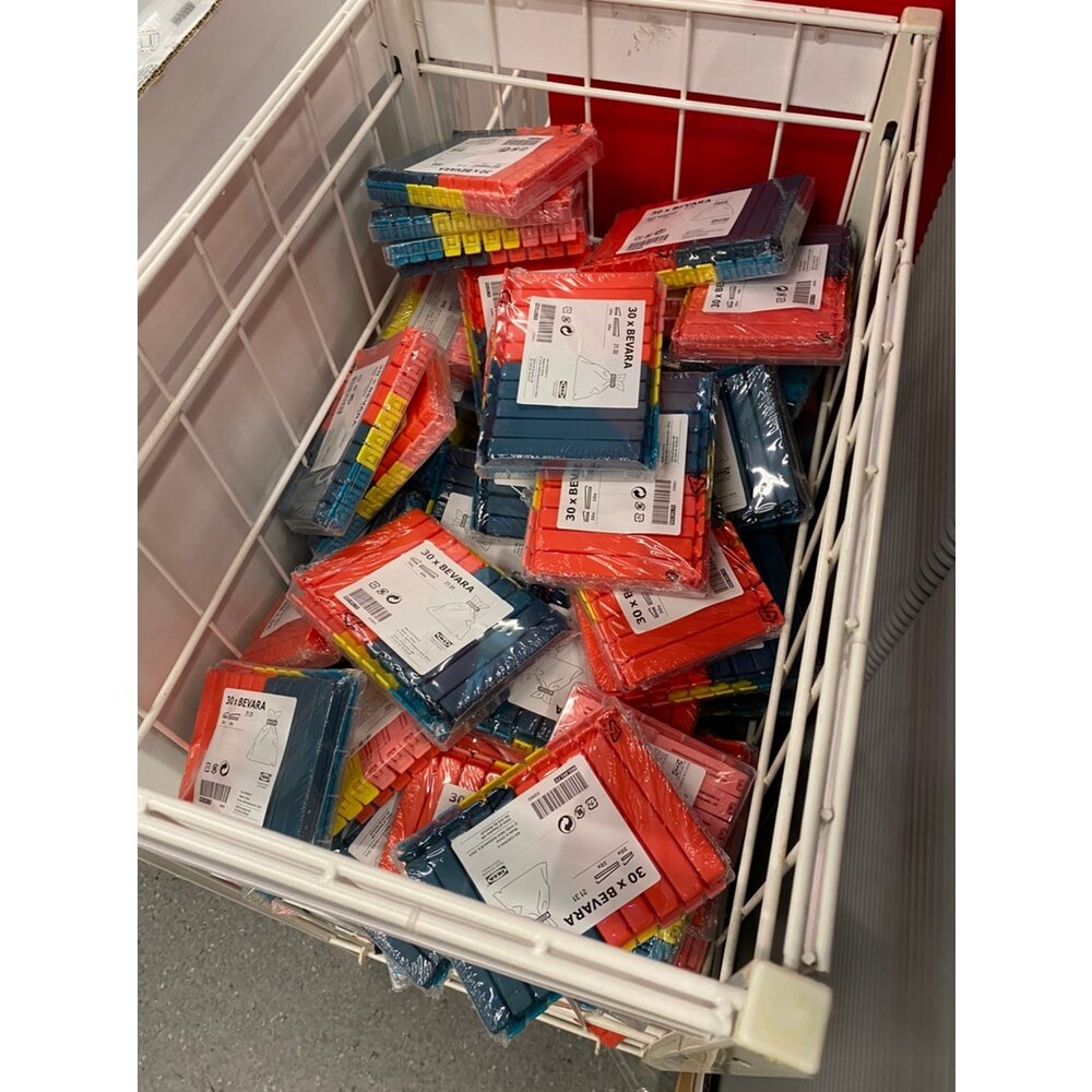 3180832597-IKEA BEVARA 袋子封口夾 30件組/26入/6入