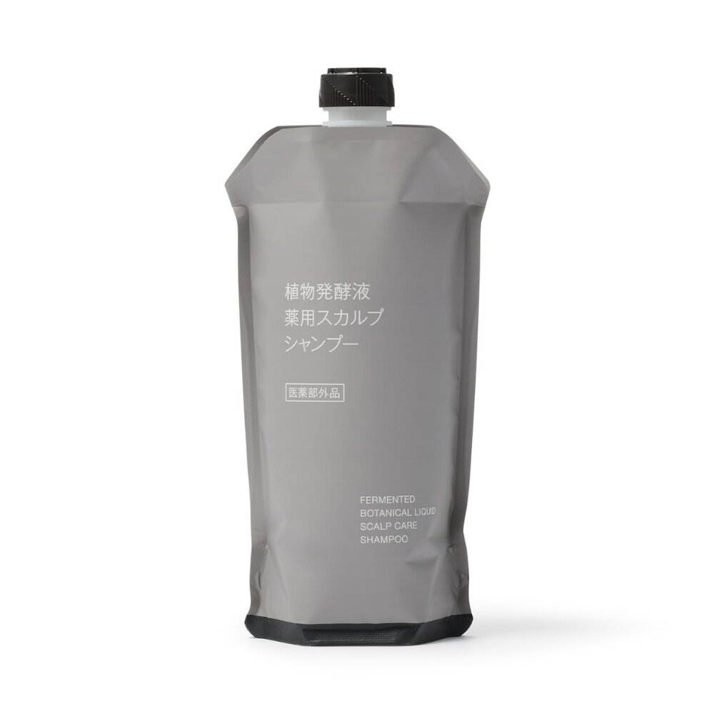 40061217987-日本限定 【MUJI 無印良品】植物發酵液頭皮洗髮精 補充包 340ml｜溫和控油／舒緩頭皮／敏弱頭皮適用