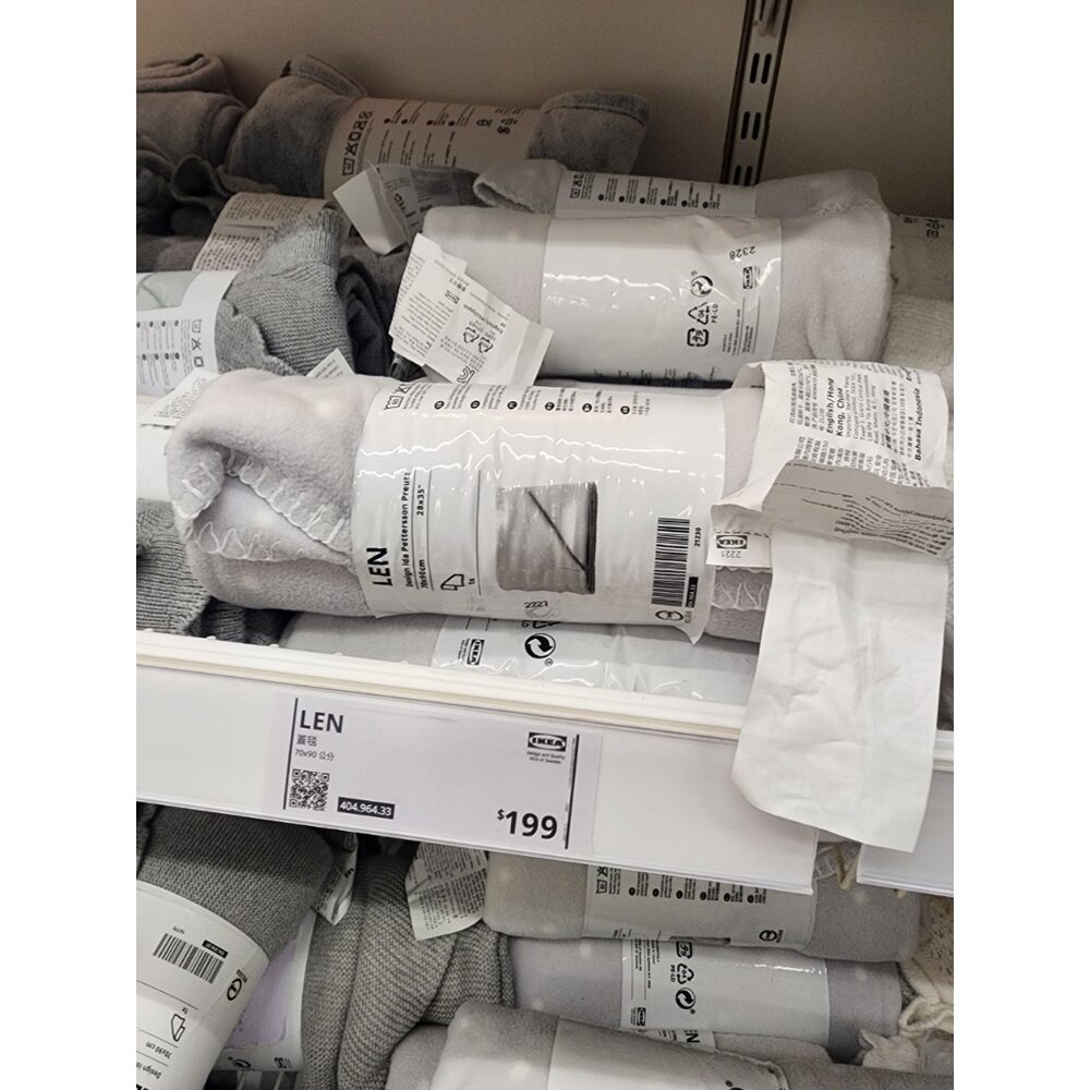 40496433-IKEA LEN 蓋毯, 70x90 公分 兒童毛毯 冷氣房毯子