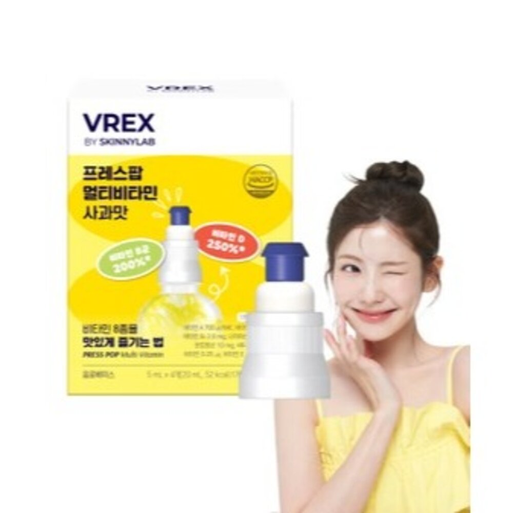 韓國大創 VREX by skinny lab 綜合維他命飲 4入/單入 蘋果/葡萄味-圖片-1