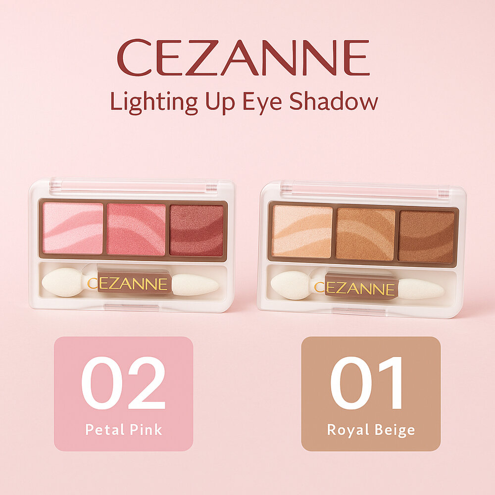 41818395444-日本【CEZANNE】三色眼影盤 Tone Up Eye Shadow 自然裸妝 提亮眼神 多色可選