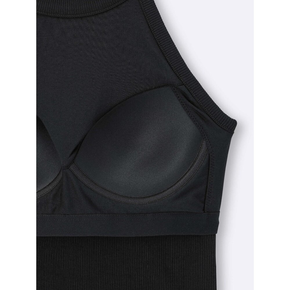 日本代購 GU bra-feel短版繞頸坦克背心 修肩背心 胸罩背心 大尺碼/小隻馬-圖片-6