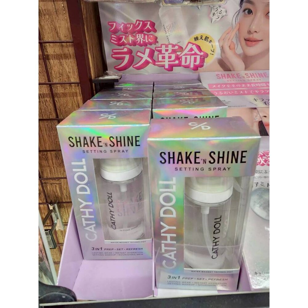 42720074119-日本彩妝 【水光肌神器】CATHY DOLL Shake ’n Shine 定妝噴霧｜3合1 打底 定妝 補妝｜持妝保濕