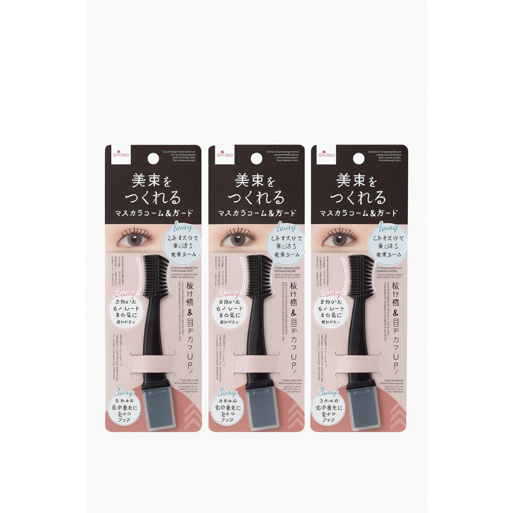 43518921801-日本大創 【DAISO】2WAY 睫毛刷 防暈染卡片 捲翹分明不結塊 睫毛神器