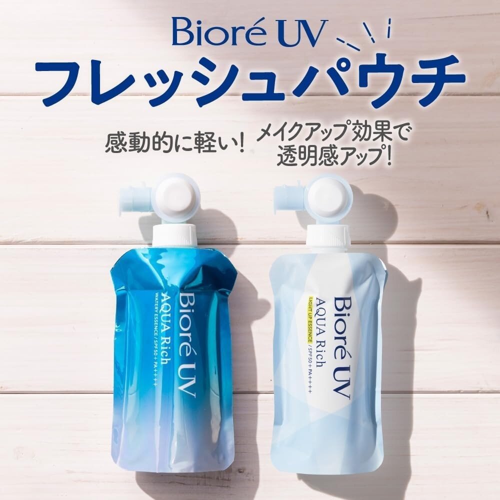 43853914023-日本代購 Biore UV Aqua Rich 發光精華防曬乳SPF50 120G 擠壓式 蜜妮