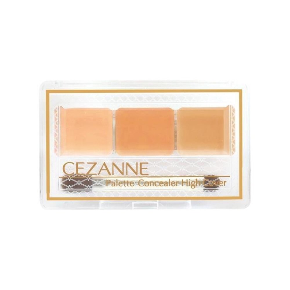 44018392833-日本【CEZANNE】三色遮瑕盤 Palette Concealer 高遮瑕 可調色 遮黑眼圈 痘疤斑點