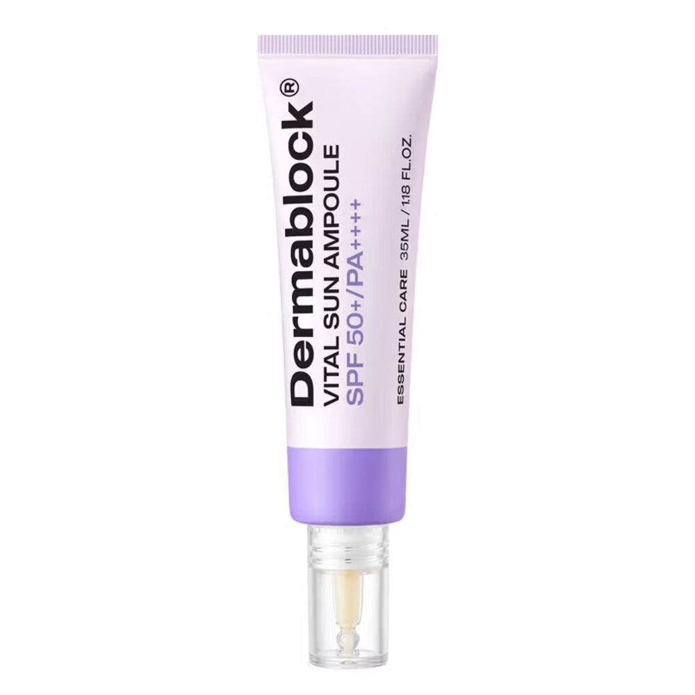44460349752-韓國大創 【高效防曬安瓶】Dermablock SPF50+ PA++++ 極輕透不黏膩｜妝前防曬｜35ml