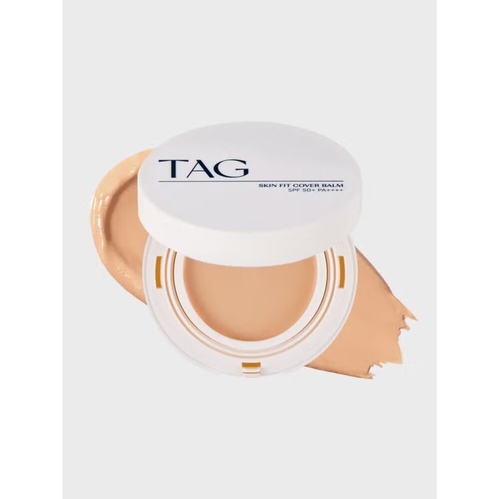 56152739870-韓國大創 TAG素顏霜 Skin Fit Cover Balm SPF50+ PA++++｜遮瑕持久亮膚保濕氣墊膏｜
