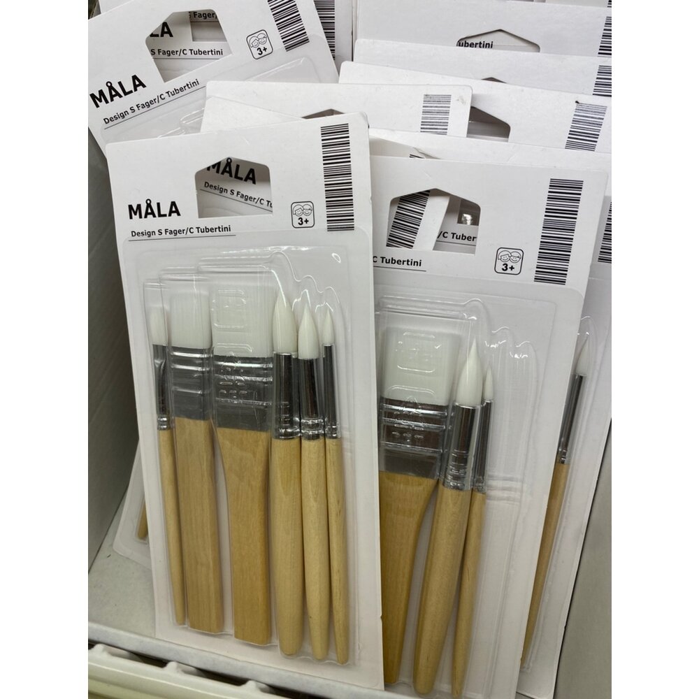 90193320-IKEA MÅLA 水彩筆 6件組 文具用品 繪畫用品