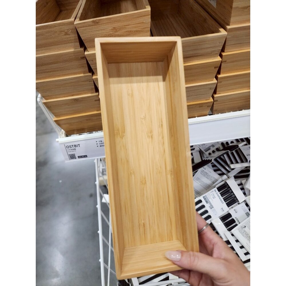 90349190-IKEA OSTBIT 刀叉收納盤, 竹製 10x26 公分