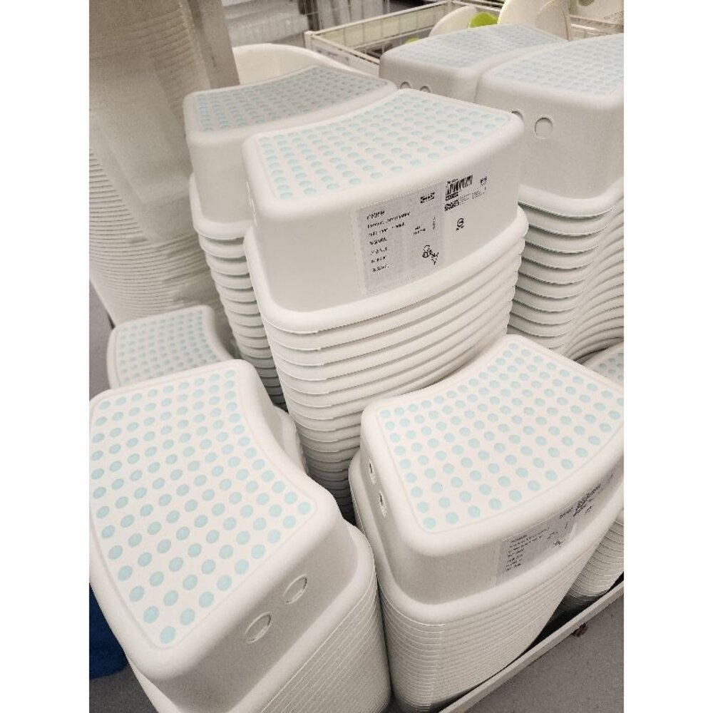 90591319-IKEA FÖRSIKTIG 兒童安全腳凳 刷牙凳 椅凳 水藍色