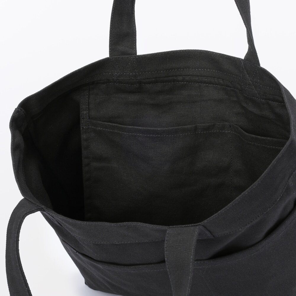 D010203-日本限定 無印良品 帆布橫向手提袋｜大容量/多隔層設計｜通勤包/購物袋/簡約帆布包20L